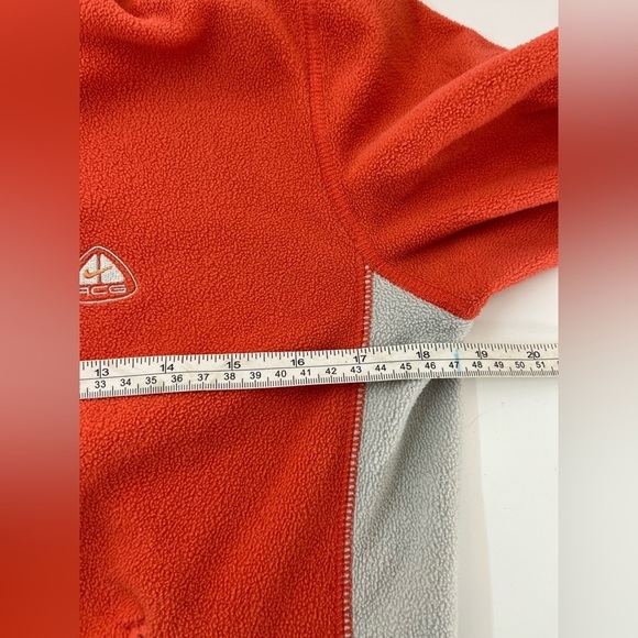 Nike ACG Womens Size Medium Fleece Jacket Full Zip Orange Grey Therma Fit - Picture 8 of 9